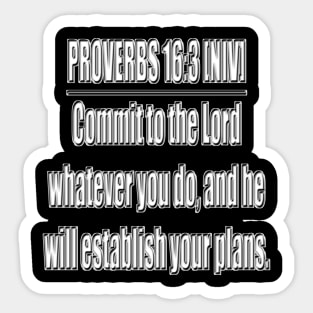 Proverbs 16:3 NIV Bible Verse Sticker